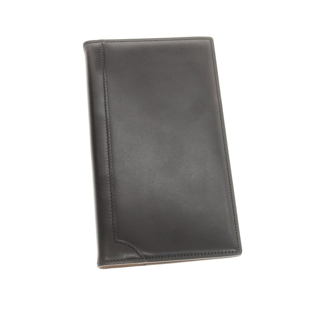 【中古】ブレイリオ Brelio コードバン 手帳カバー ブラックxベージュ【 状態ランクB 】【 メンズ 】