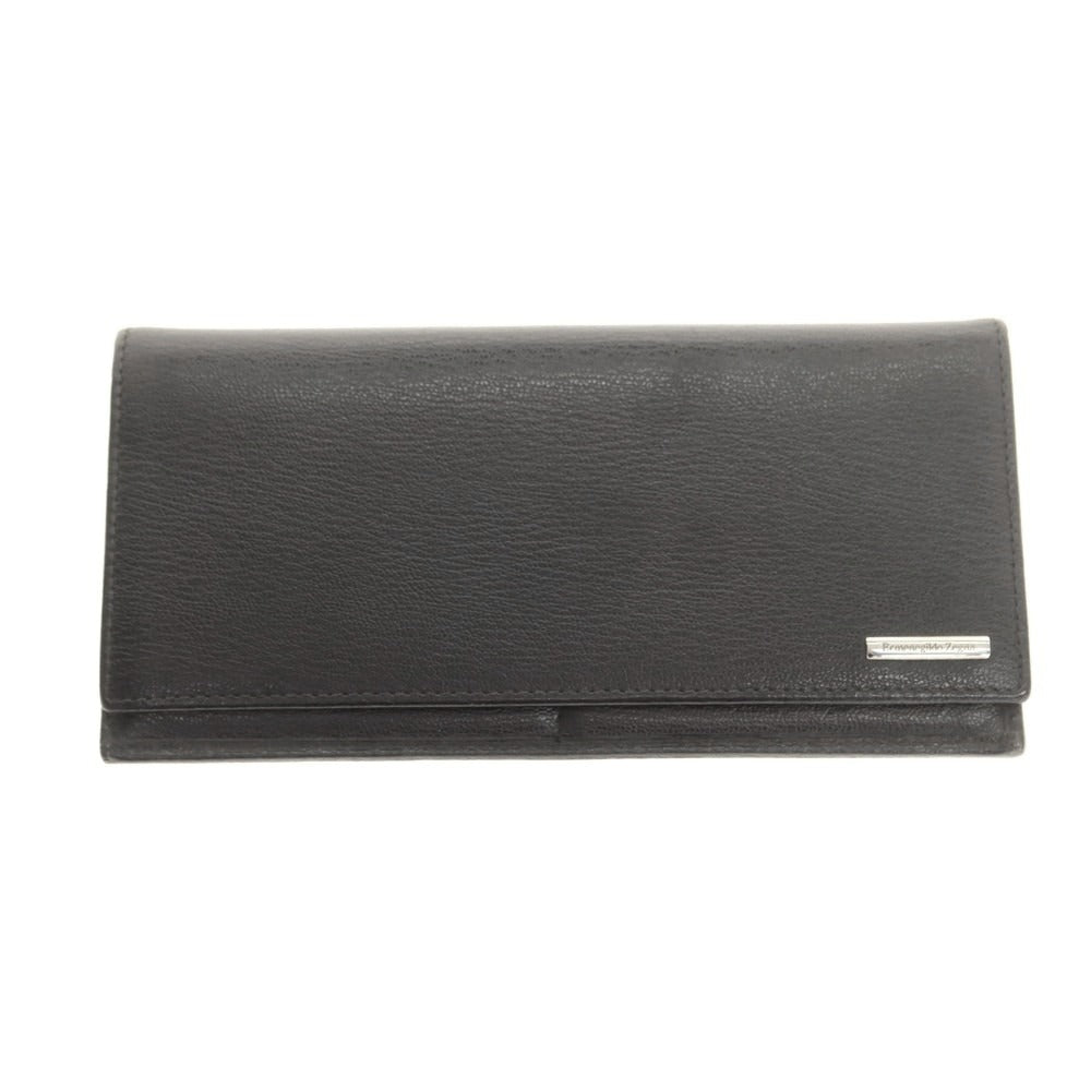 【中古】エルメネジルドゼニア Ermenegildo Zegna レザー 長財布 ブラック【 状態ランクC 】【 メンズ 】