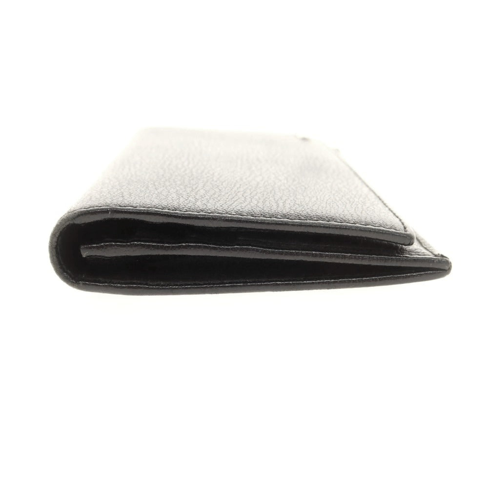【中古】エルメネジルドゼニア Ermenegildo Zegna レザー 長財布 ブラック【 状態ランクC 】【 メンズ 】