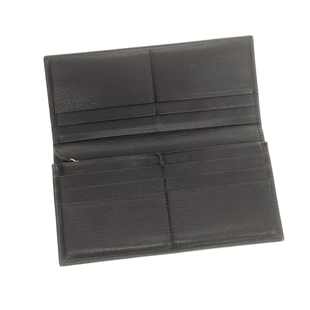 【中古】エルメネジルドゼニア Ermenegildo Zegna レザー 長財布 ブラック【 状態ランクC 】【 メンズ 】