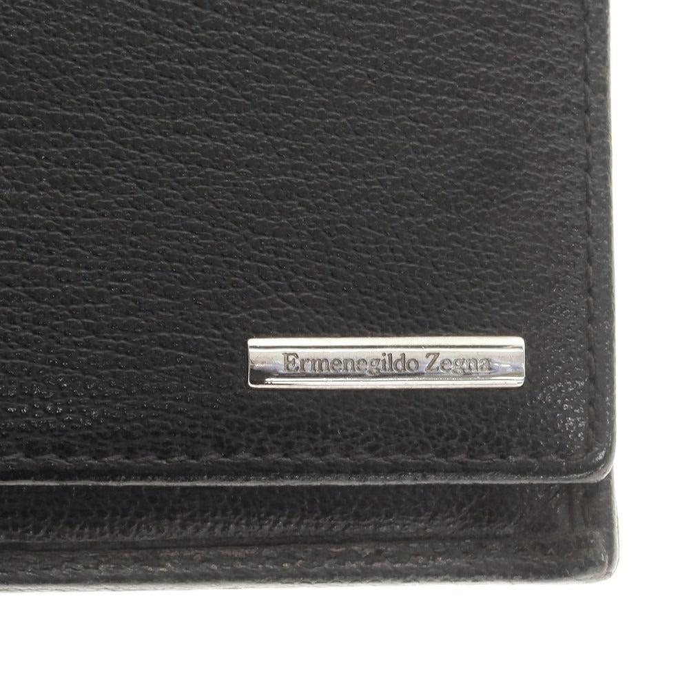【中古】エルメネジルドゼニア Ermenegildo Zegna レザー 長財布 ブラック【 状態ランクC 】【 メンズ 】