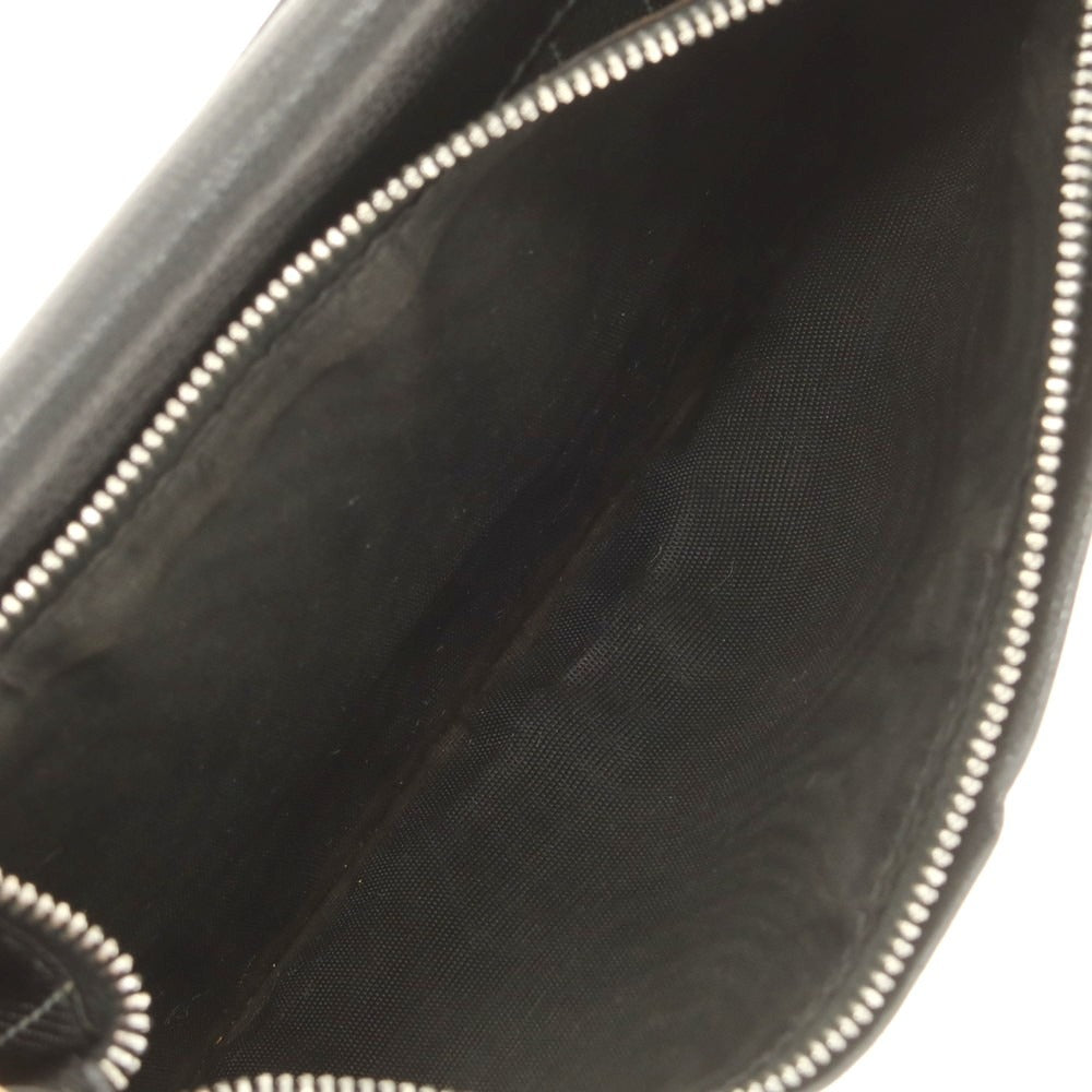 【中古】エルメネジルドゼニア Ermenegildo Zegna レザー 長財布 ブラック【 状態ランクC 】【 メンズ 】