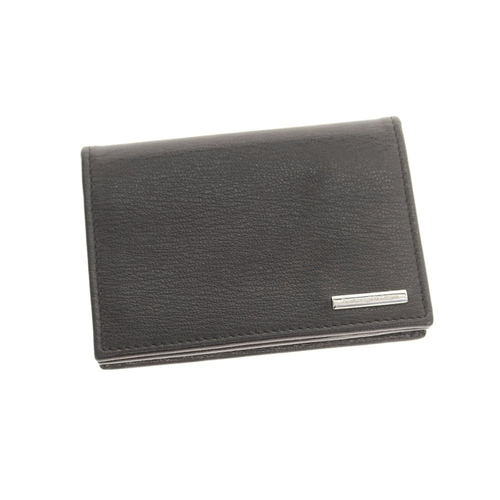 【中古】エルメネジルドゼニア Ermenegildo Zegna レザー 名刺入れ ブラック【 状態ランクA 】【 メンズ 】