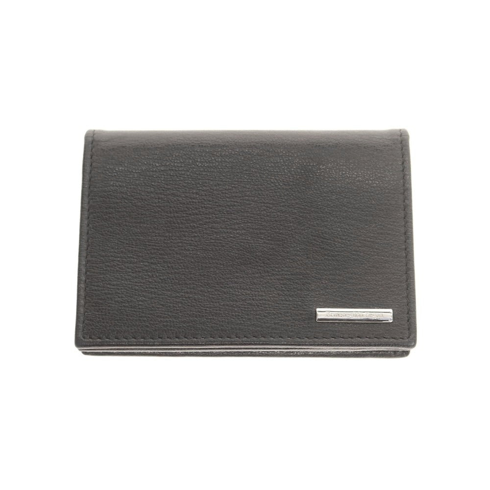 【中古】エルメネジルドゼニア Ermenegildo Zegna レザー 名刺入れ ブラック【 状態ランクA 】【 メンズ 】