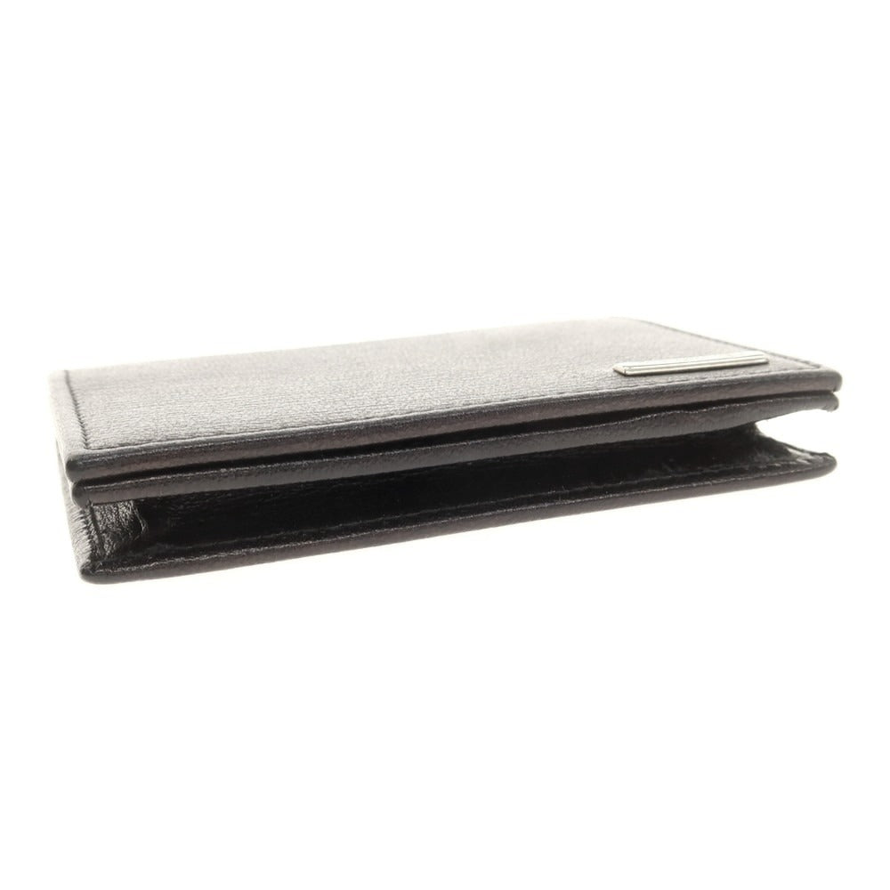 【中古】エルメネジルドゼニア Ermenegildo Zegna レザー 名刺入れ ブラック【 状態ランクA 】【 メンズ 】