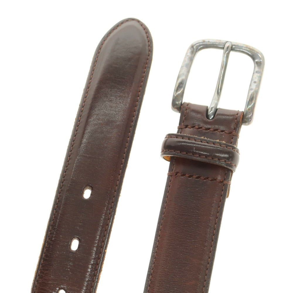 【中古】ガンゾ GANZO レザー ベルト ブラウン【 M 】【 状態ランクC 】【 メンズ 】