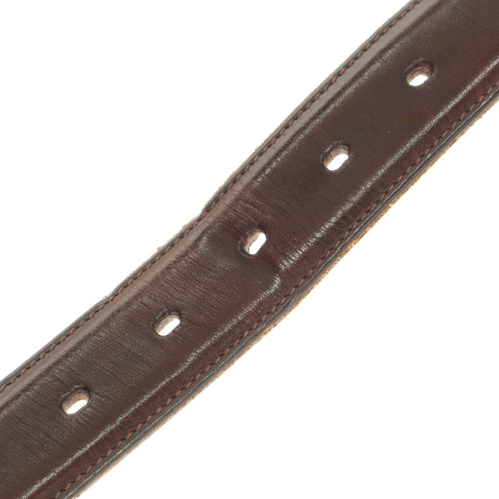 【中古】ガンゾ GANZO レザー ベルト ブラウン【 M 】【 状態ランクC 】【 メンズ 】
