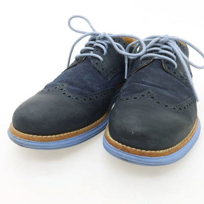 【中古】コールハーン COLE HAAN LUNARGRAND スエード ヌバック スニーカー ネイビー【 7M 】【 状態ランクC 】【 メンズ 】