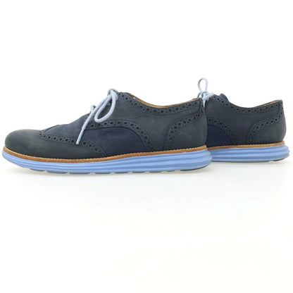 【中古】コールハーン COLE HAAN LUNARGRAND スエード ヌバック スニーカー ネイビー【 7M 】【 状態ランクC 】【 メンズ 】