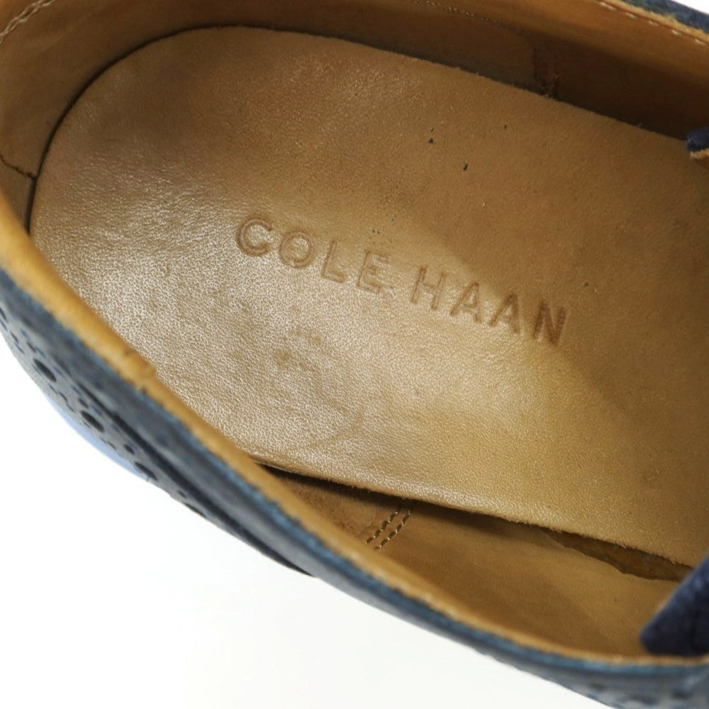 【中古】コールハーン COLE HAAN LUNARGRAND スエード ヌバック スニーカー ネイビー【 7M 】【 状態ランクC 】【 メンズ 】