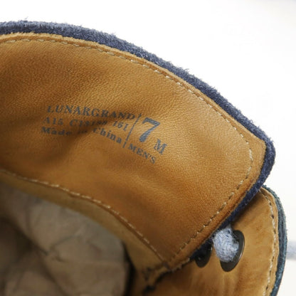 【中古】コールハーン COLE HAAN LUNARGRAND スエード ヌバック スニーカー ネイビー【 7M 】【 状態ランクC 】【 メンズ 】