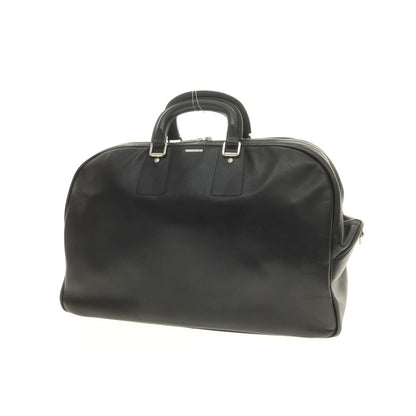 【中古】エルメネジルドゼニア Ermenegildo Zegna レザー ボストンバッグ ブラック【 状態ランクB 】【 メンズ 】