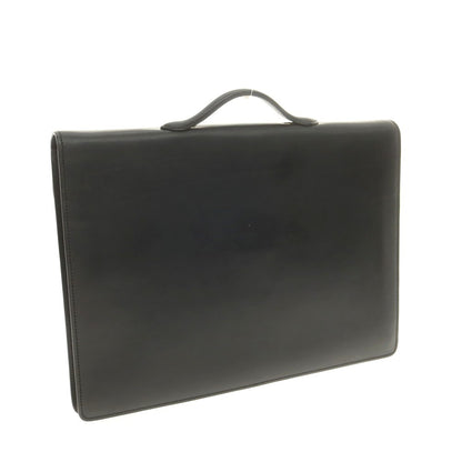 【中古】ヴァレクストラ バレクストラ Valextra SHERLOCK VLレザー ブリーフケース ブラック【 状態ランクC 】【 メンズ 】