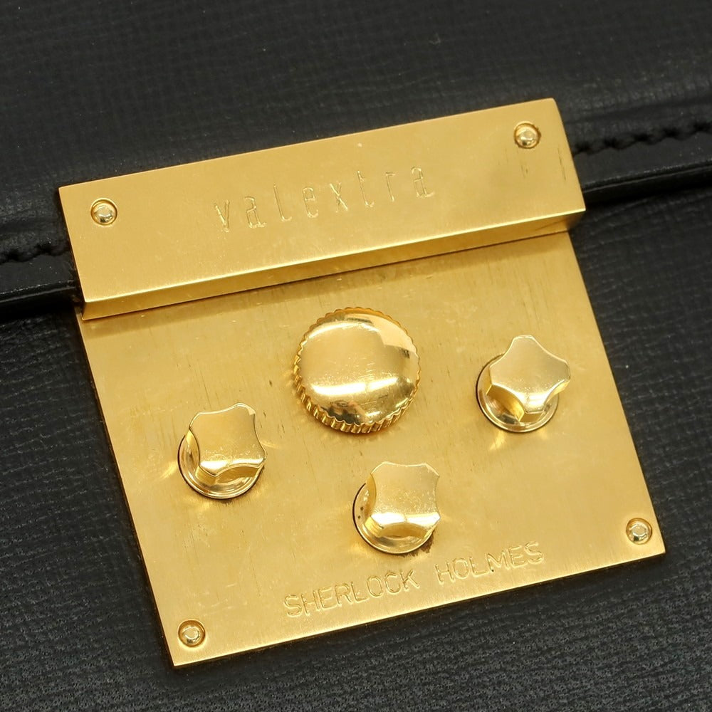 【中古】ヴァレクストラ バレクストラ Valextra SHERLOCK VLレザー ブリーフケース ブラック【 状態ランクC 】【 メンズ 】