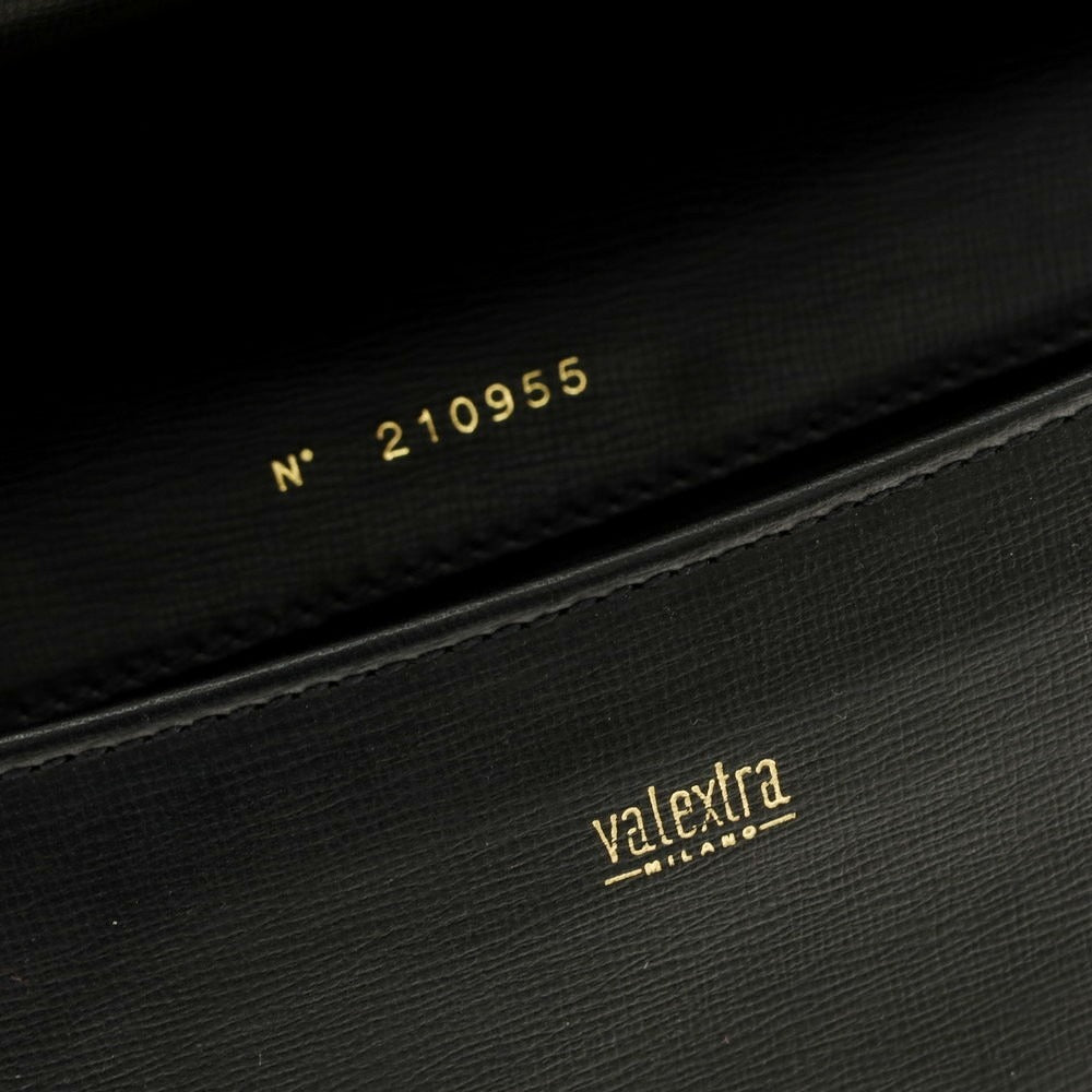 【中古】ヴァレクストラ バレクストラ Valextra SHERLOCK VLレザー ブリーフケース ブラック【 状態ランクC 】【 メンズ 】