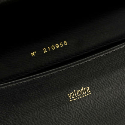 【中古】ヴァレクストラ バレクストラ Valextra SHERLOCK VLレザー ブリーフケース ブラック【 状態ランクC 】【 メンズ 】