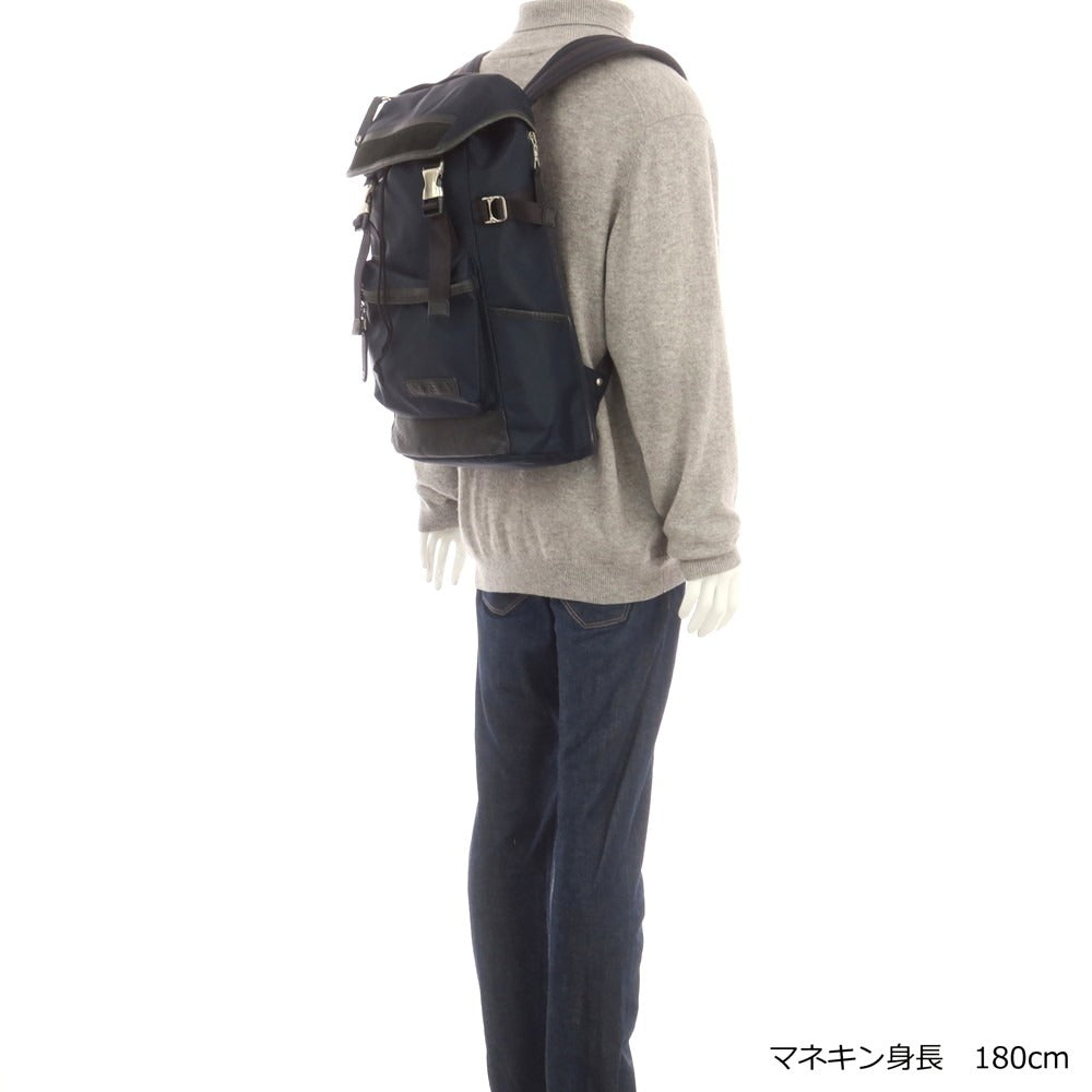 【中古】マスターピース MASTER PIECE ナイロン×レザー バックパック・リュック ネイビー【 状態ランクC 】【 メンズ 】