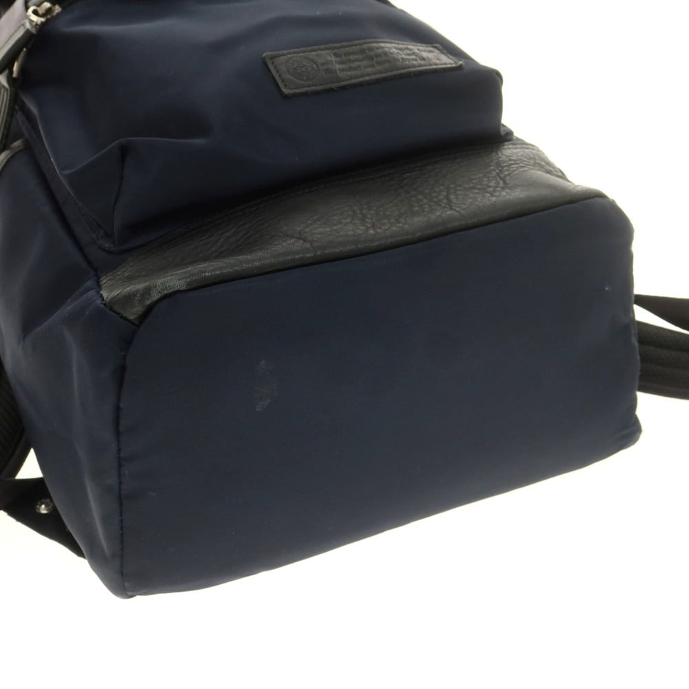 【中古】マスターピース MASTER PIECE ナイロン×レザー バックパック・リュック ネイビー【 状態ランクC 】【 メンズ 】
