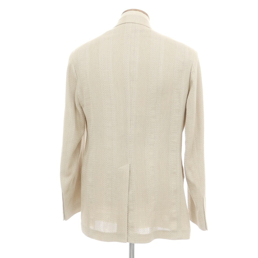 【新品】タリアトーレ TAGLIATORE レーヨンリネンコットン ダブルジャケット ベージュ【 48 】【 状態ランクN 】【 メンズ 】