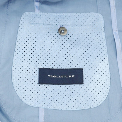 【新品アウトレット】タリアトーレ TAGLIATORE コットン 2つボタンスーツ ライトブルー【 48 】【 状態ランクN- 】【 メンズ 】