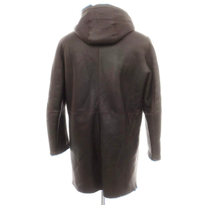 【新品アウトレット】タリアトーレ TAGLIATORE Shearling ラムムートン フーデッドコート ダークブラウンxダークブルー【 48 】【 状態ランクN- 】【 メンズ 】