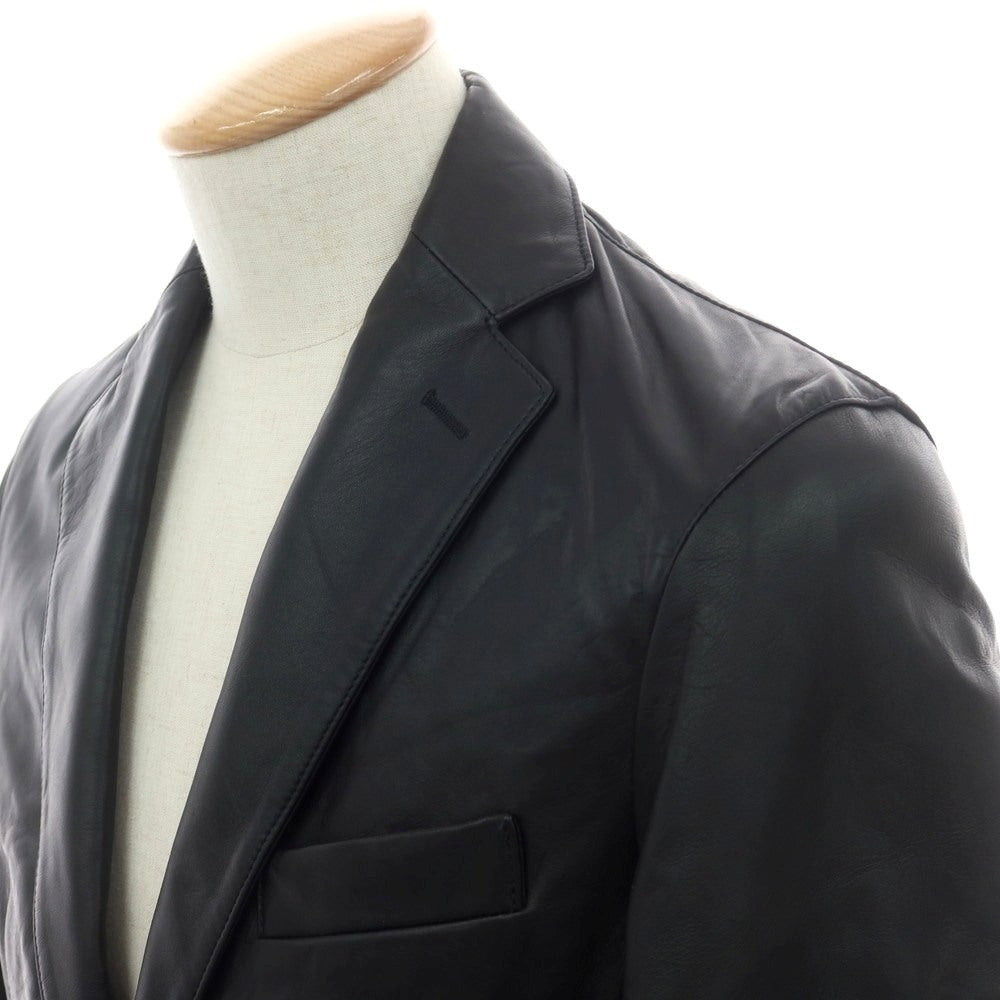 【新品アウトレット】タリアトーレ TAGLIATORE ラムレザー テーラードジャケット ブラック【 44 】【 状態ランクN- 】【 メンズ 】