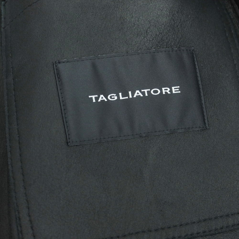 【新品アウトレット】タリアトーレ TAGLIATORE レザー シャツブルゾン ブラック【 48 】【 状態ランクN- 】【 メンズ 】