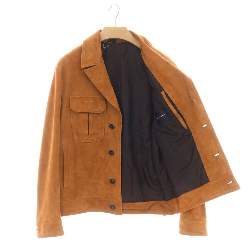 【中古】タリアトーレ TAGLIATORE ラムレザースエード ブルゾン ライトブラウン【 48 】【 状態ランクB 】【 メンズ 】