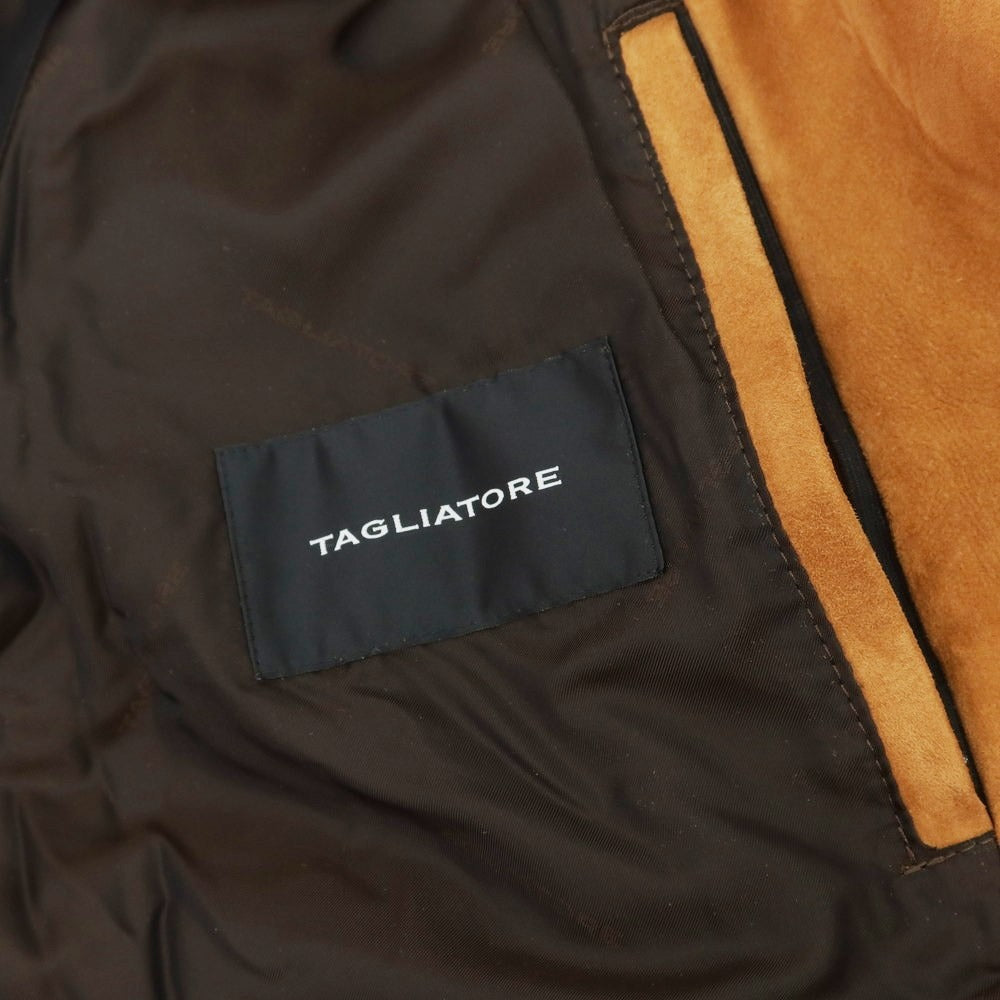 【中古】タリアトーレ TAGLIATORE ラムレザースエード ブルゾン ライトブラウン【 48 】【 状態ランクB 】【 メンズ 】