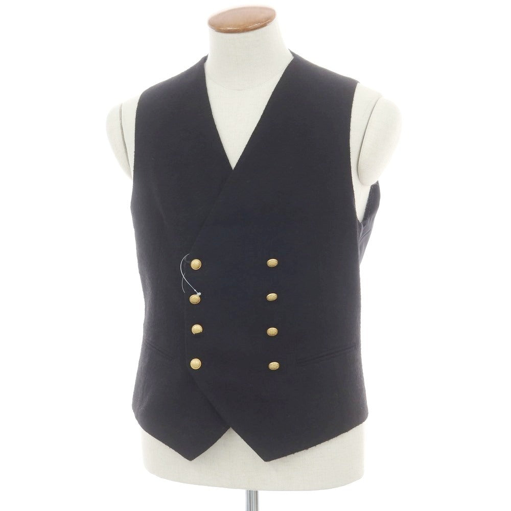 【新品】タリアトーレ TAGLIATORE ウールポリエステル ダブル ジレベスト ブラック【 48 】【 状態ランクN 】【 メンズ 】