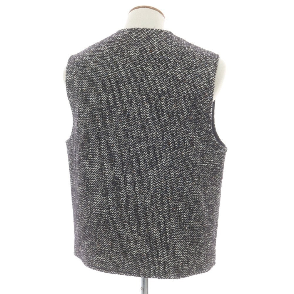 【新品】タリアトーレ TAGLIATORE コットンウール ツイード ジレベスト ブラックxホワイト【 48 】【 状態ランクN 】【 メンズ 】