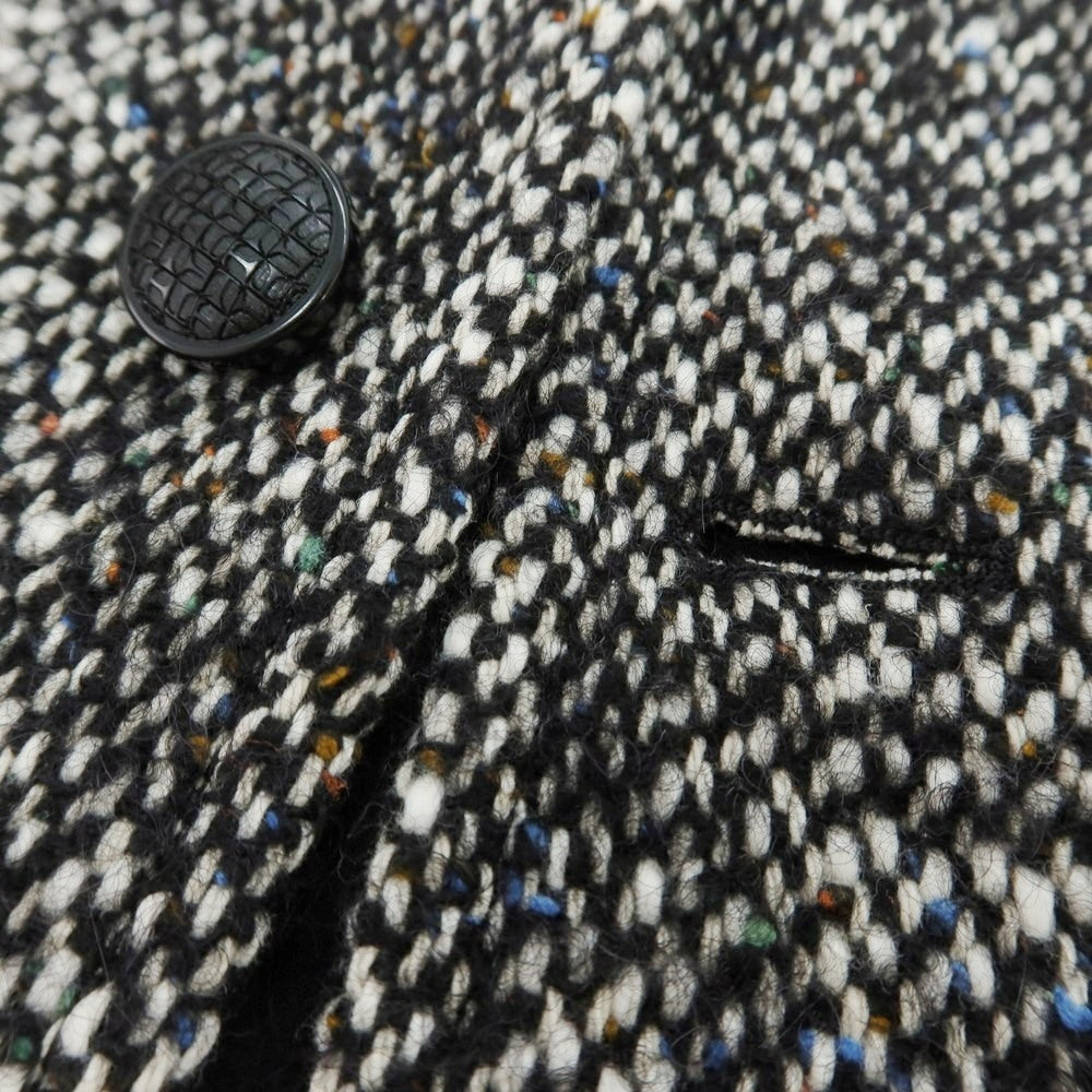 【新品】タリアトーレ TAGLIATORE コットンウール ツイード ジレベスト ブラックxホワイト【 48 】【 状態ランクN 】【 メンズ 】