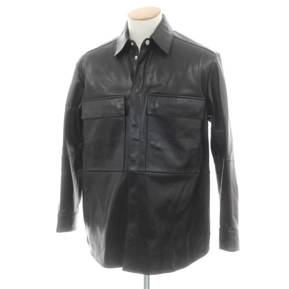 【新品】アルマ ARMA RONNIE ラムレザー シャツブルゾン ブラック【サイズ44】【 状態ランクN 】【 メンズ 】[EPD]