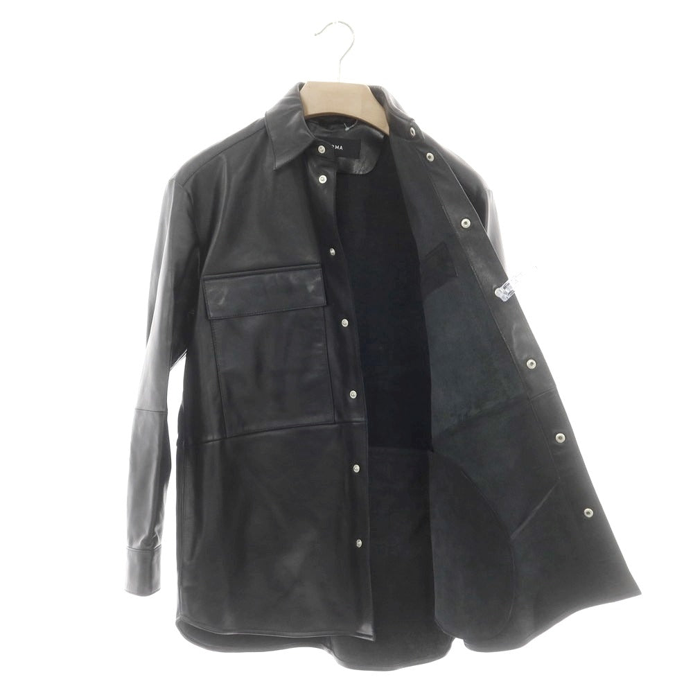 【新品】アルマ ARMA RONNIE ラムレザー シャツブルゾン ブラック【サイズ44】【 状態ランクN 】【 メンズ 】[EPD]