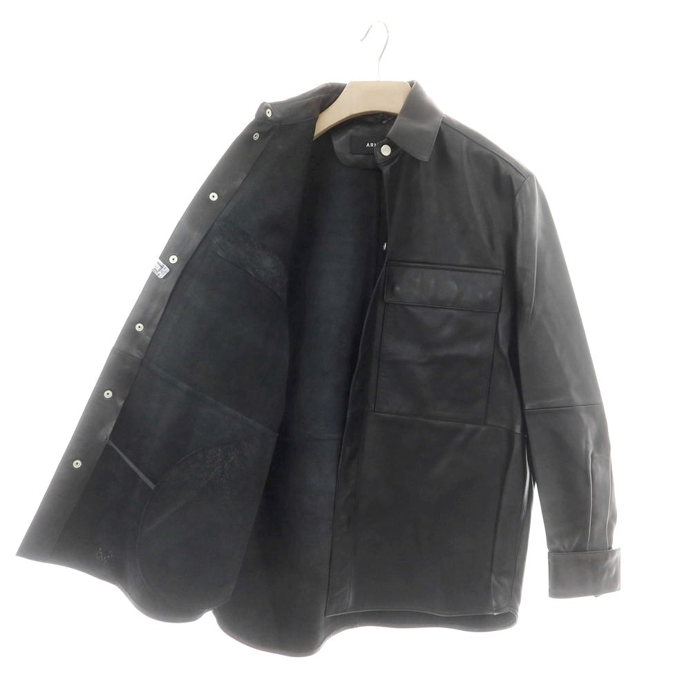 【新品】アルマ ARMA RONNIE ラムレザー シャツブルゾン ブラック【サイズ48】【 状態ランクN 】【 メンズ 】[EPD]