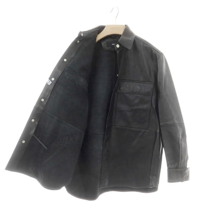 【新品】アルマ ARMA RONNIE ラムレザー シャツブルゾン ブラック【 48 】【 状態ランクN 】【 メンズ 】