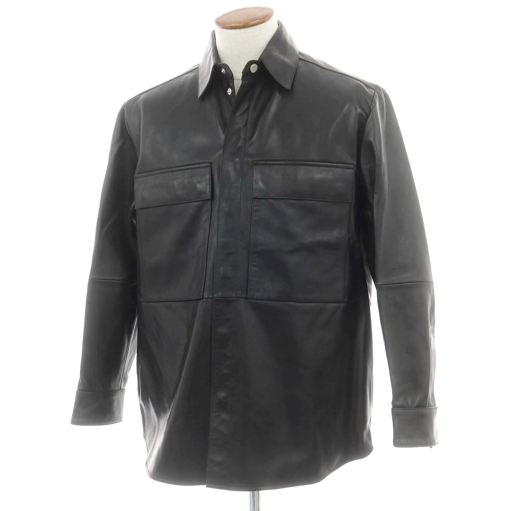 【新品】アルマ ARMA RONNIE ラムレザー シャツブルゾン ブラック【サイズ48】【 状態ランクN 】【 メンズ 】[DPD]