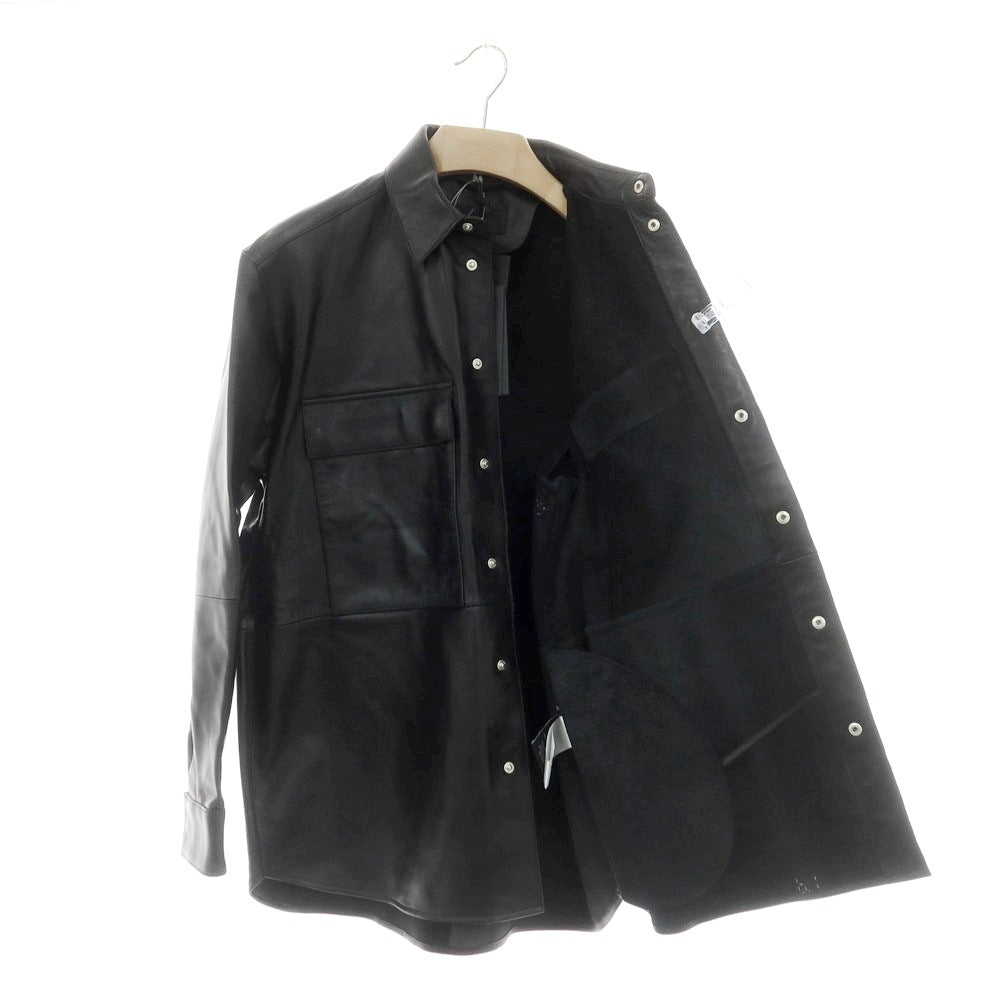 【新品】アルマ ARMA RONNIE ラムレザー シャツブルゾン ブラック【 48 】【 状態ランクN 】【 メンズ 】