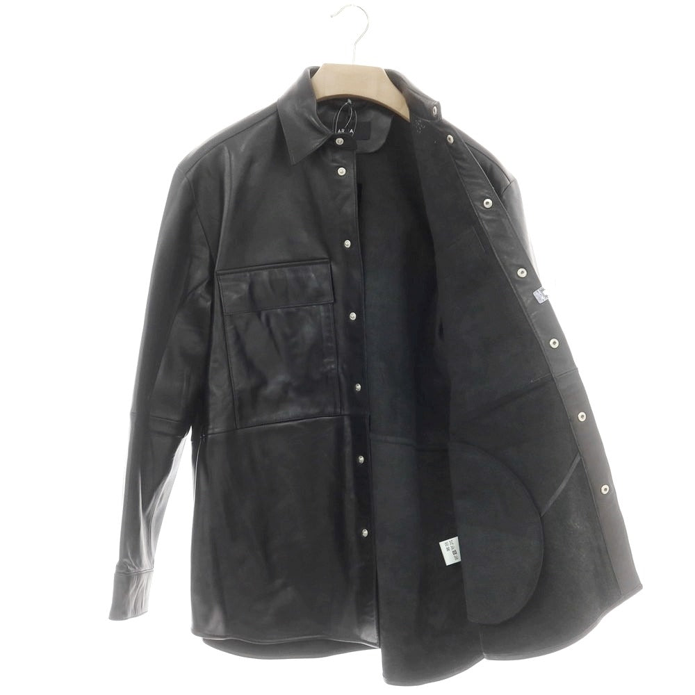 【新品】アルマ ARMA RONNIE ラムレザー シャツブルゾン ブラック【サイズ50】【 状態ランクN 】【 メンズ 】[EPD]