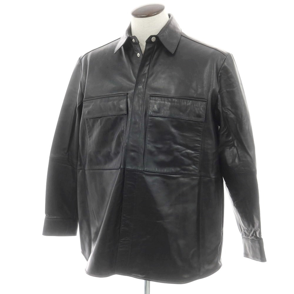 【新品アウトレット】アルマ ARMA RONNIE ラムレザー シャツブルゾン ブラック【サイズ50】【 状態ランクN- 】【 メンズ 】[EPD]