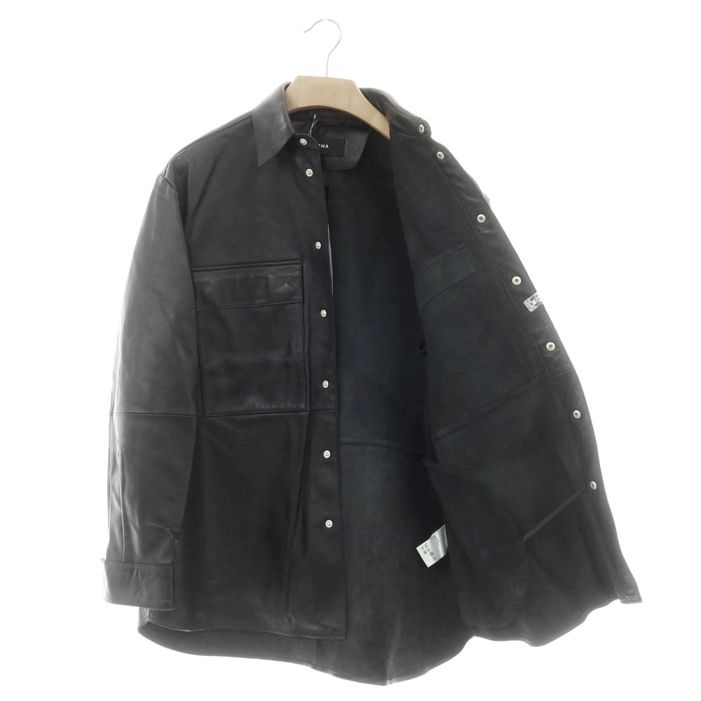 【新品アウトレット】アルマ ARMA RONNIE ラムレザー シャツブルゾン ブラック【サイズ50】【 状態ランクN- 】【 メンズ 】[EPD]