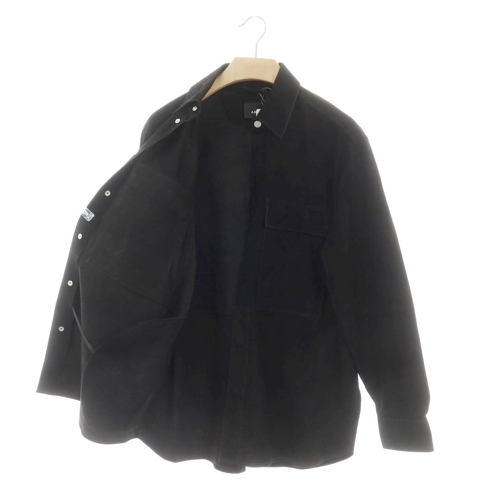 【新品】アルマ ARMA RONNIE ゴートスエードレザー シャツブルゾン ブラック【 48 】【 状態ランクN 】【 メンズ 】