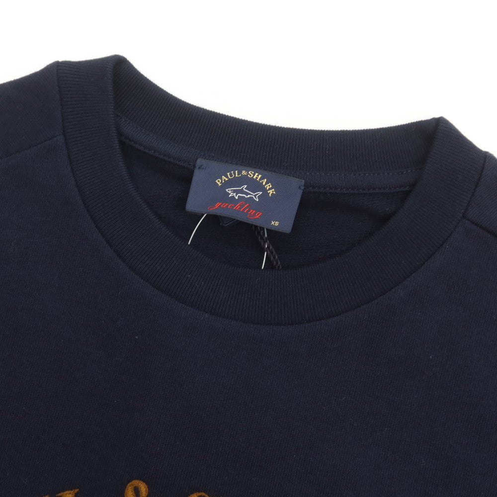 【新品】ポールアンドシャーク PAUL&amp;SHARK コットン クルーネック スウェット ネイビー【 XS 】【 状態ランクN 】【 メンズ 】[EPD]