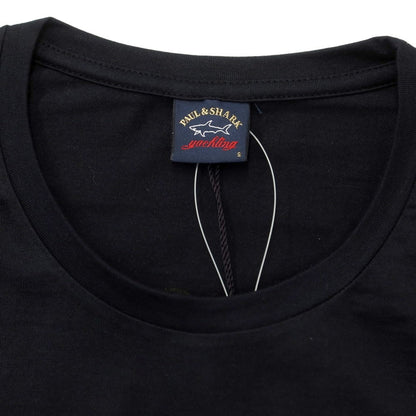 【新品】ポールアンドシャーク PAUL&amp;SHARK コットン クルーネック 長袖Ｔシャツ ブラック【 S 】【 状態ランクN 】【 メンズ 】