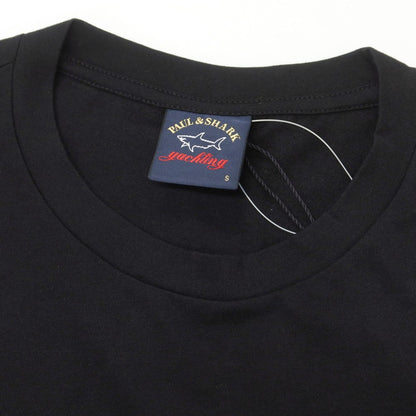 【新品】ポールアンドシャーク PAUL&amp;SHARK コットン クルーネック 半袖Ｔシャツ ブラック【 S 】【 状態ランクN 】【 メンズ 】