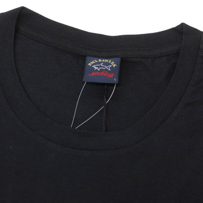 【新品】ポールアンドシャーク PAUL&amp;SHARK コットン クルーネック 半袖Ｔシャツ ブラック【 L 】【 状態ランクN 】【 メンズ 】