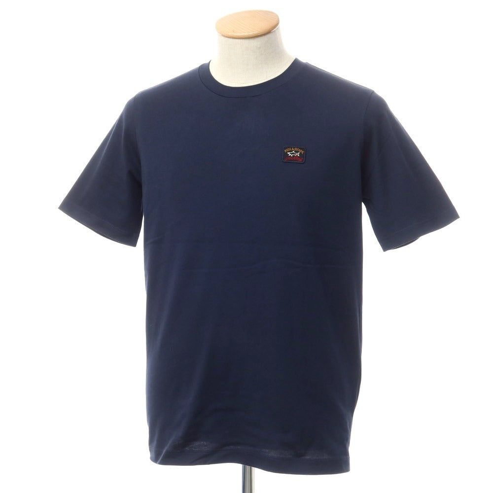 【新品】ポールアンドシャーク PAUL&amp;SHARK コットン クルーネック 半袖Ｔシャツ ネイビー【 S 】【 状態ランクN 】【 メンズ 】