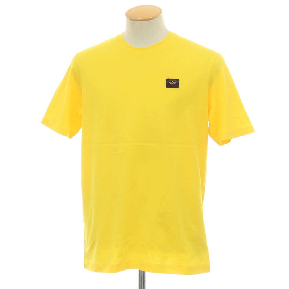 【新品】ポールアンドシャーク PAUL&amp;SHARK コットン クルーネック 半袖Ｔシャツ イエロー【サイズS】【 状態ランクN 】【 メンズ 】[EPD]
