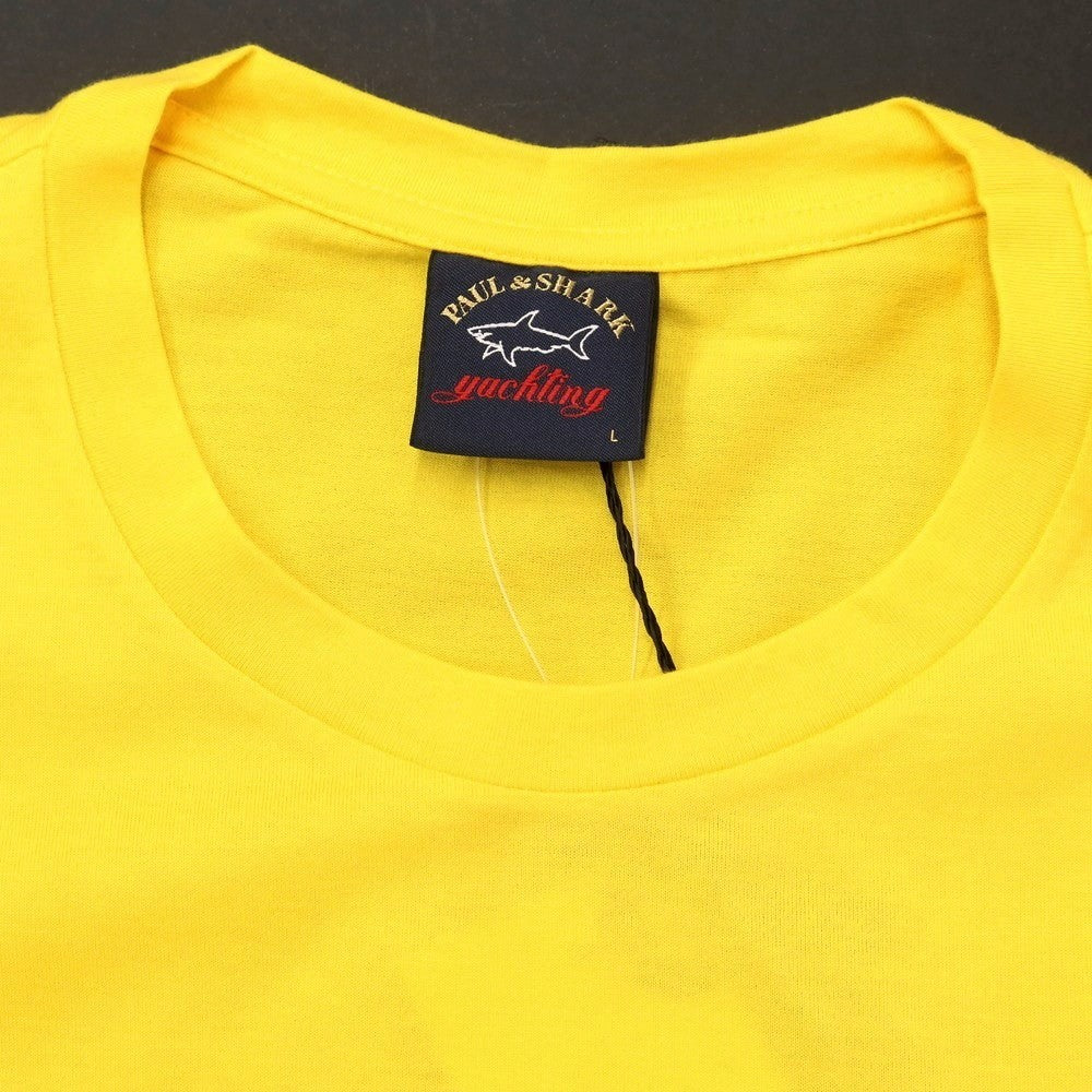 【新品】ポールアンドシャーク PAUL&amp;SHARK コットン クルーネック 半袖Ｔシャツ イエロー【 サイズL 】【 状態ランクN 】【 メンズ 】 [DPD]