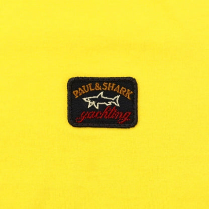 【新品】ポールアンドシャーク PAUL&amp;SHARK コットン クルーネック 半袖Ｔシャツ イエロー【 L 】【 状態ランクN 】【 メンズ 】